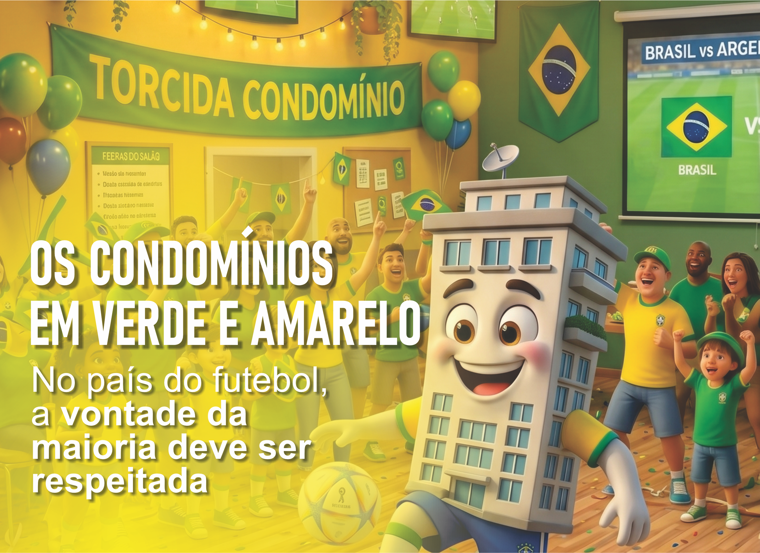 Os condomínios em verde e amarelo